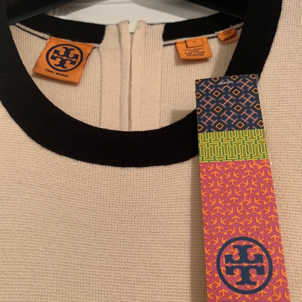 Tory Burch tan sleeveless midi dress new with tags